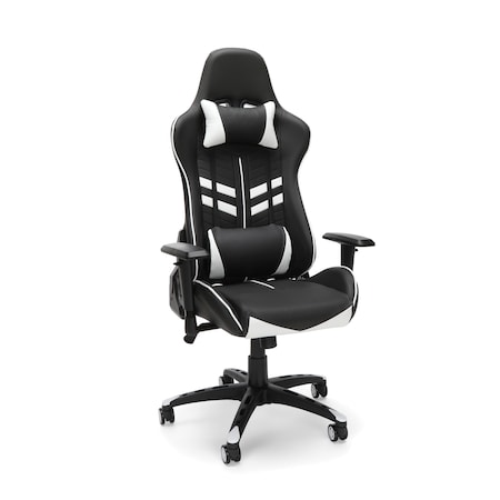 Ofm Gaming Chair, Adjustable Arms ESS-6065-WHT